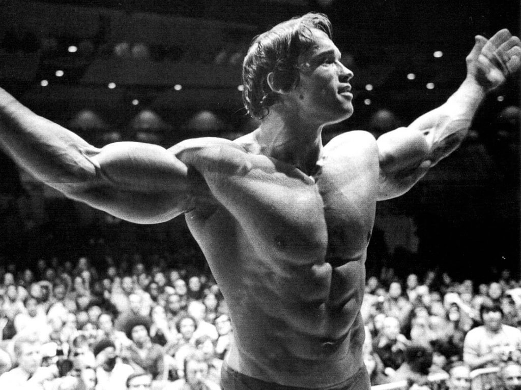 Classic Gym Rotterdam heeft een oldschool visie, motivatie en gezelligheid door pumping iron. Vandaar deze afbeelding van Arnold Schwarzenegger bij de ingang.