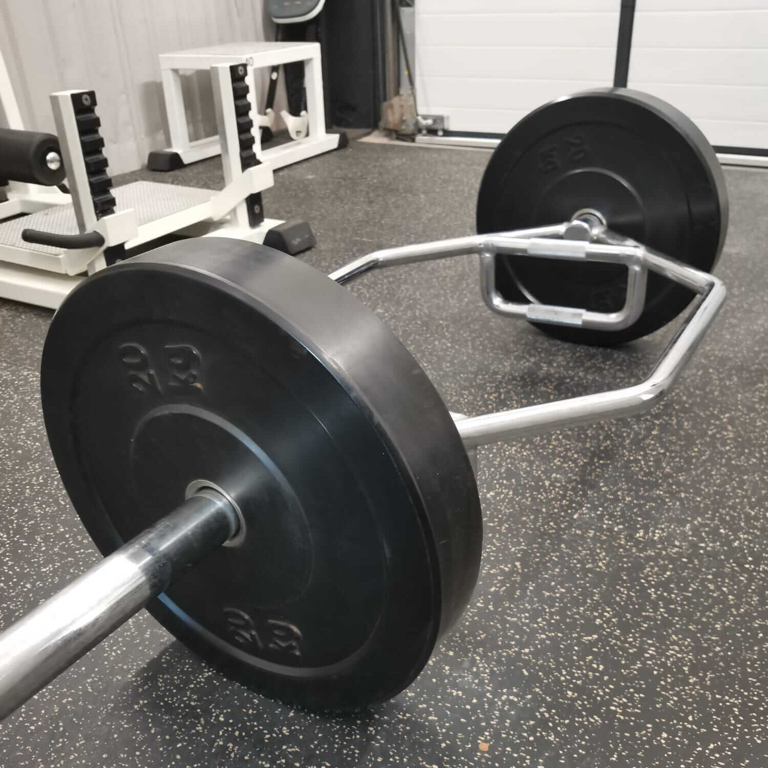 Olympic hex bar met losse schijven voor trainen zonder abonnement